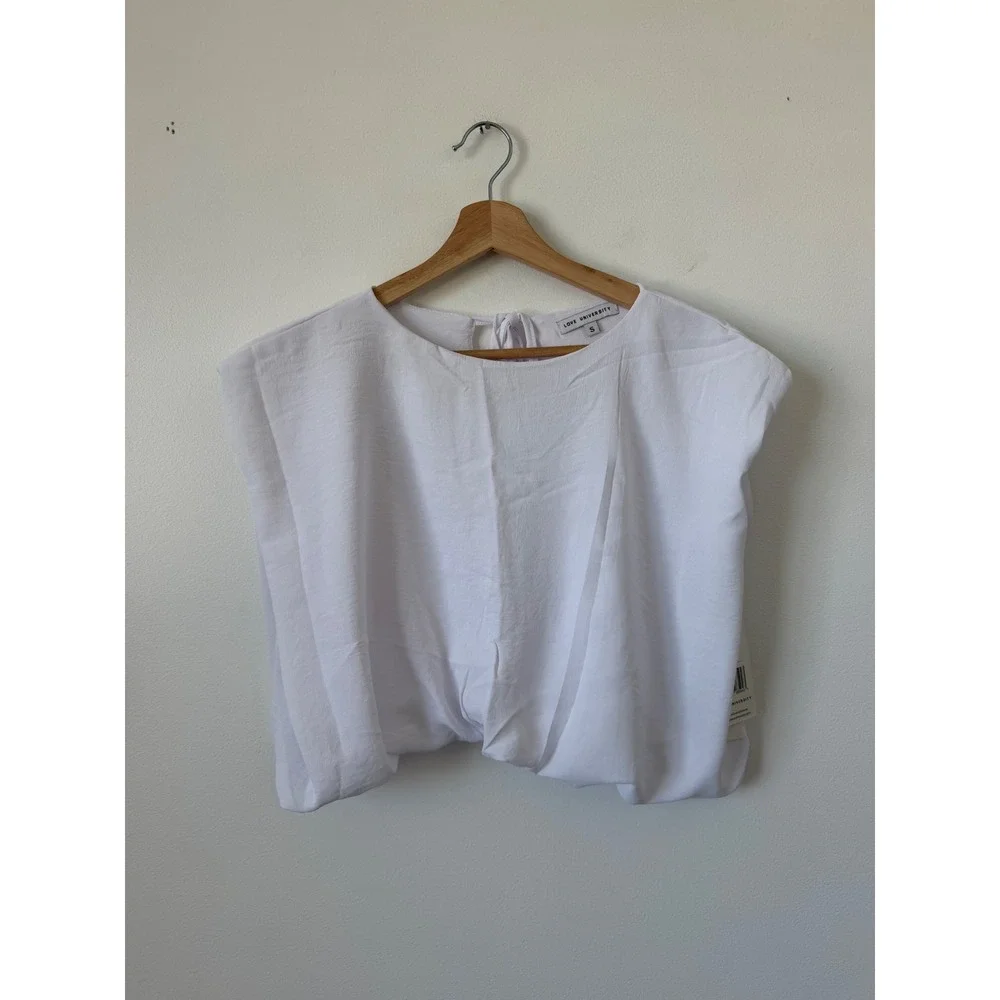 Love University 2-Piece Set – White Cropped Top & Maxi Skirt – Women's Size S - Picture 2 of 9